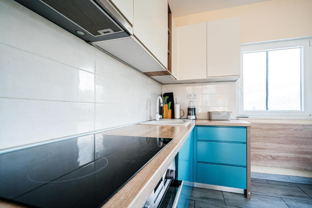 Kuchyň nebo kuchyňský kout v ubytování Green Hill Apartment