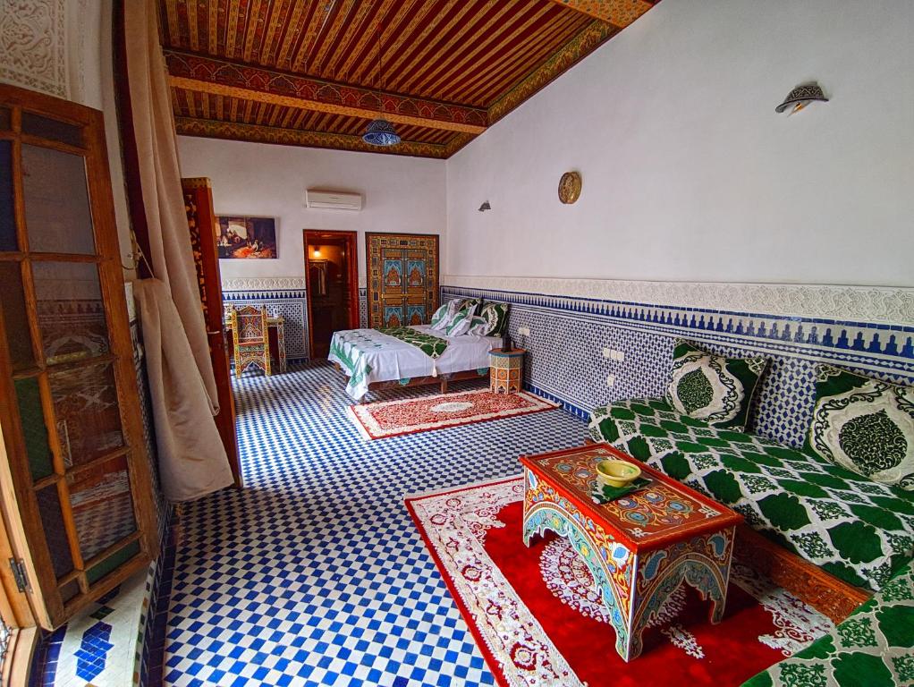 Posezení v ubytování Riad Fès Center