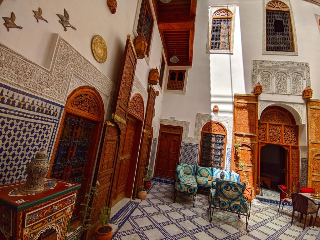 Posezení v ubytování Riad Fès Center