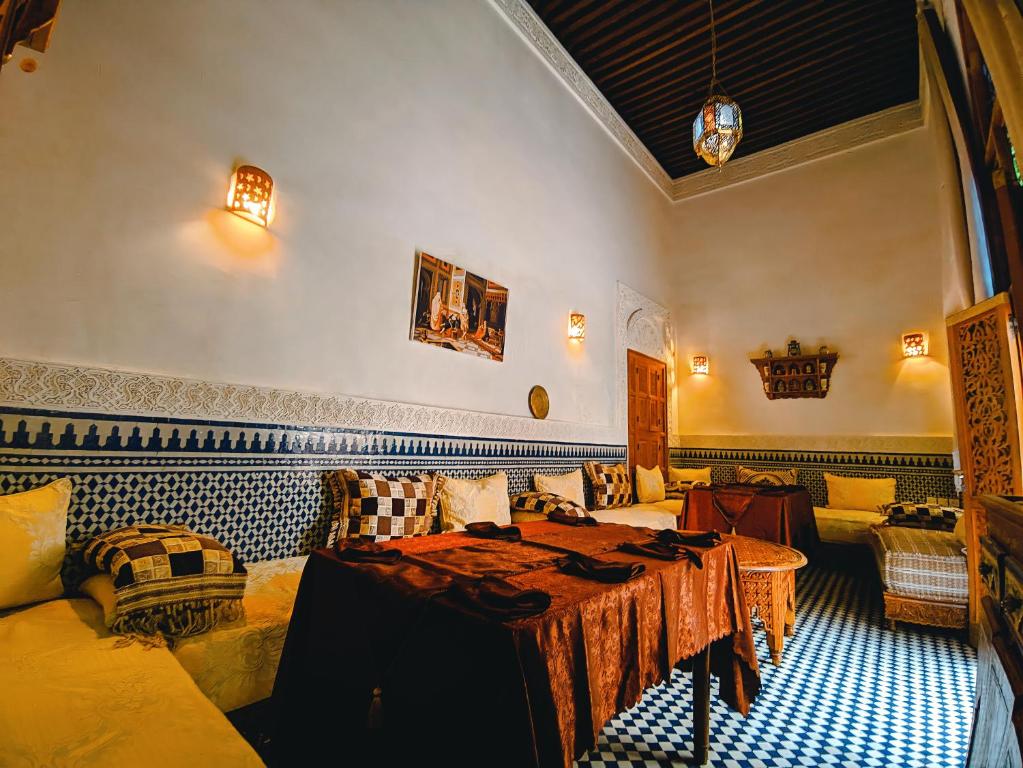 Posezení v ubytování Riad Fès Center
