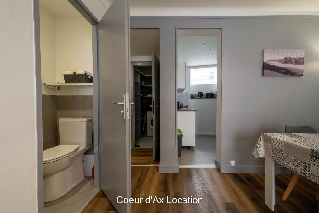 Koupelna v ubytování Cœur d'Ax Location