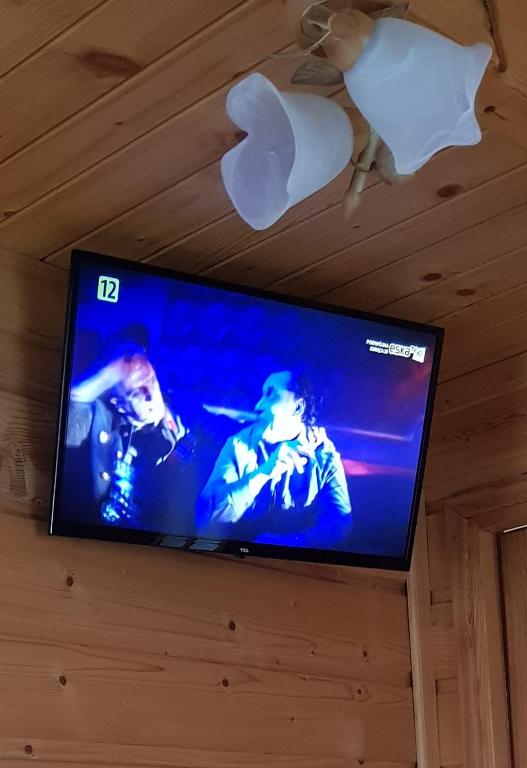 Televízia a/alebo spoločenská miestnosť v ubytovaní Domki u Hani 2
