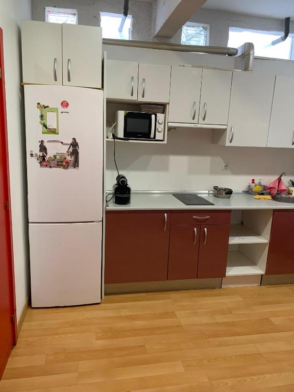 Kuchyň nebo kuchyňský kout v ubytování Bilbao Central Rooms