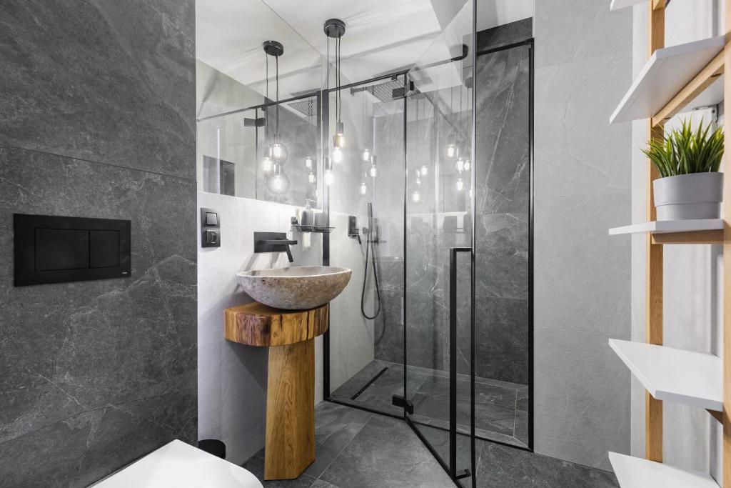 Kúpeľňa v ubytovaní Apartamenty Modrzejewskiej Zakopane