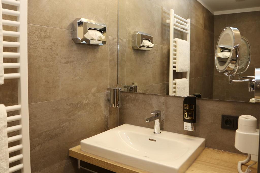 Koupelna v ubytování Hotel Lindleinsmühle