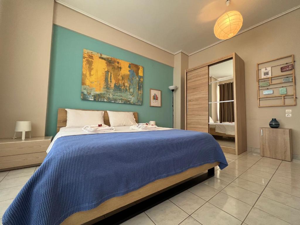 Postel nebo postele na pokoji v ubytování City House 1