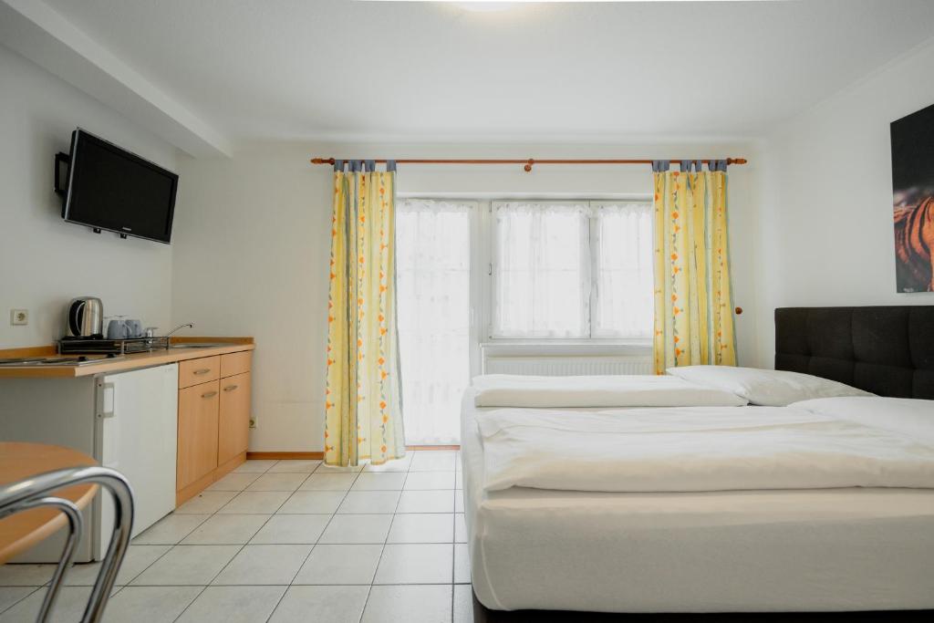TV a/nebo společenská místnost v ubytování Park Hotel & Gästehaus Rust