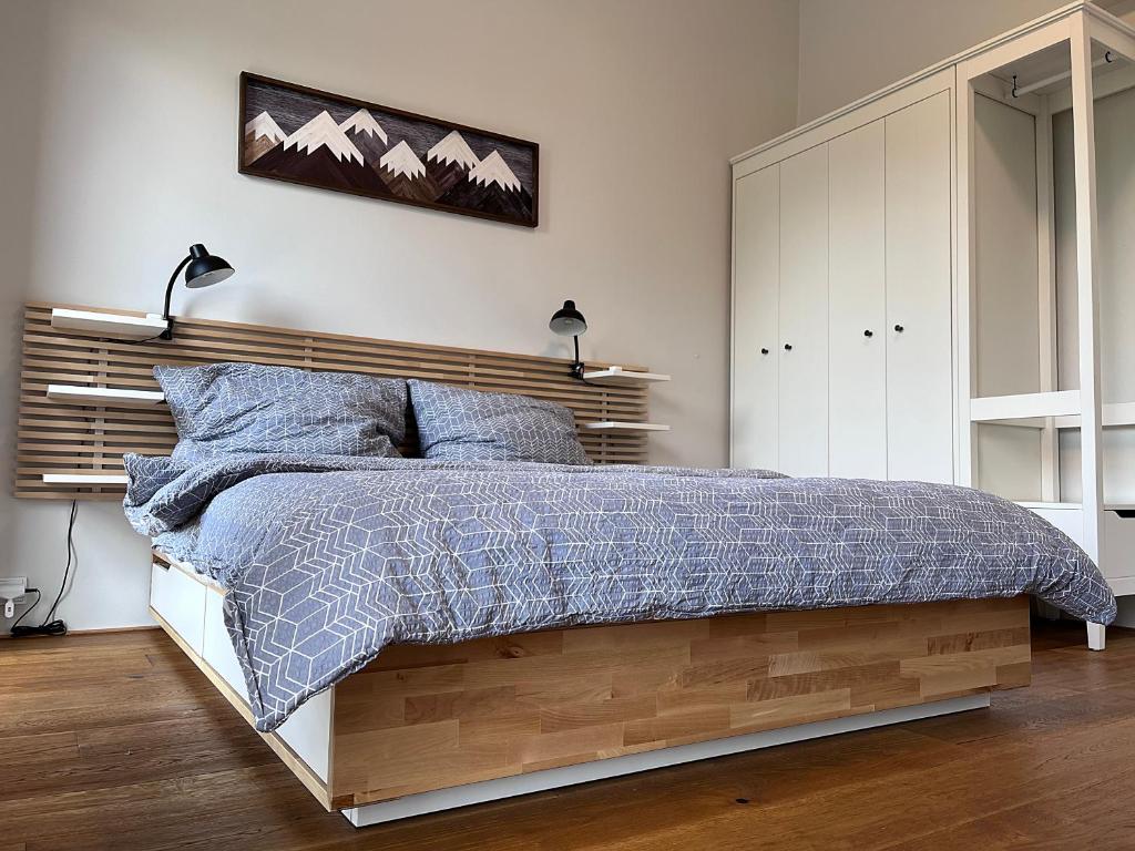 Postel nebo postele na pokoji v ubytování Apartmán HYGGE Bratrouchov