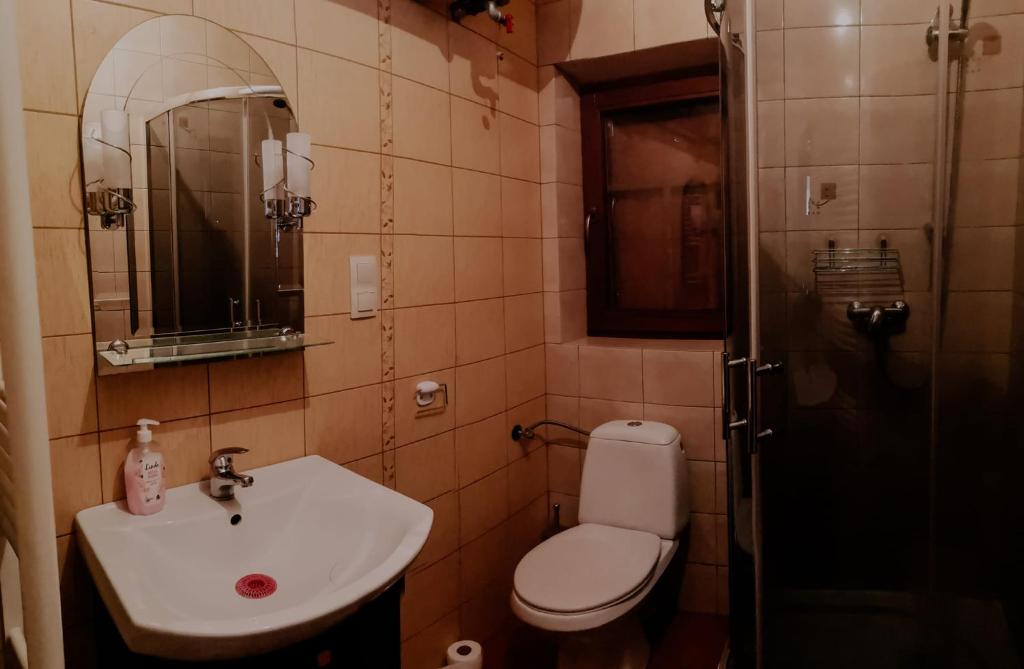 Chata u Krzycha tesisinde bir banyo