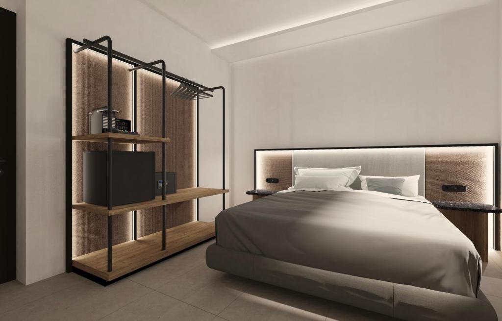 Postel nebo postele na pokoji v ubytování Neapolis 21 Suites, Premium Key Collection