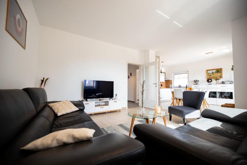 Televízia a/alebo spoločenská miestnosť v ubytovaní Apartment Don Vito