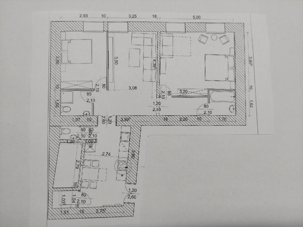 Plán poschodí v ubytovaní Downtown Elegance by Great Market Hall - 2 BEDROOMS, 1 LIVING ROOM, 2 BATHROOMS, FREE AIRCONDITIONER, FREE ITALIEN COFFEE