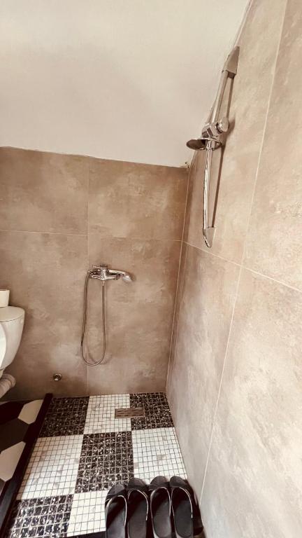 Koupelna v ubytování Hotel Drinos