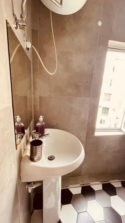 Koupelna v ubytování Hotel Drinos