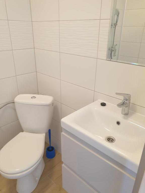 Kúpeľňa v ubytovaní Szara Gąska w Gąskach