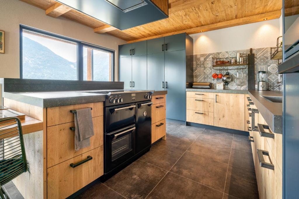Kuchyň nebo kuchyňský kout v ubytování Ferienhaus Kirchbach