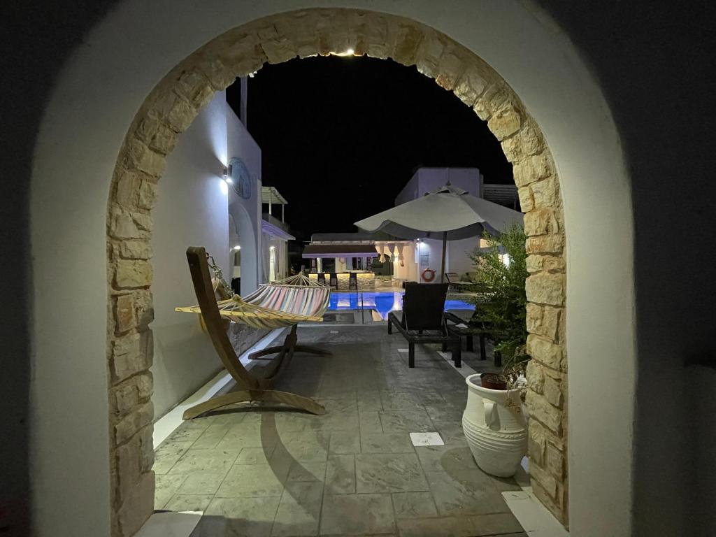 Patio alebo iná vonkajšia časť ubytovania Mer Bleu Apartments