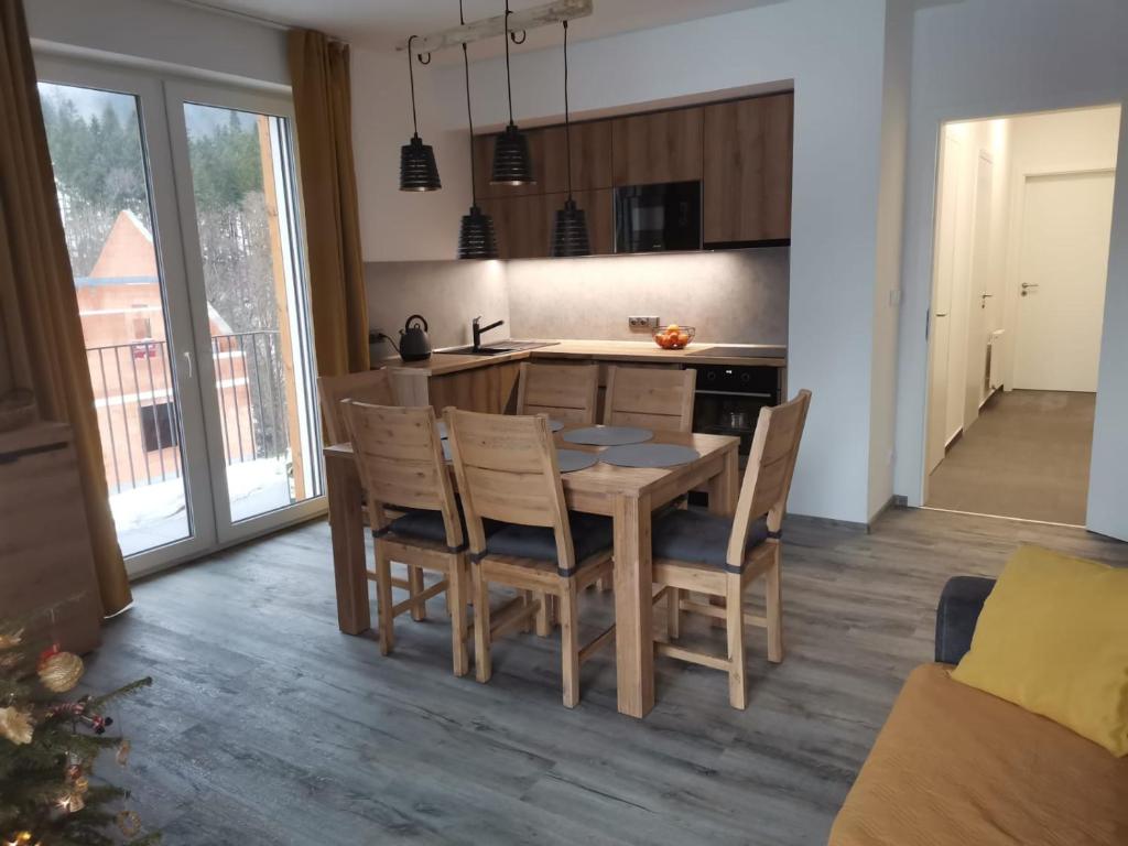 Apartmán Pod sjezdovkami的厨房或小厨房
