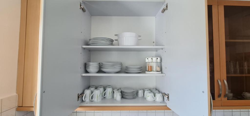 Kuchyň nebo kuchyňský kout v ubytování Apartment Traube - Stelvio