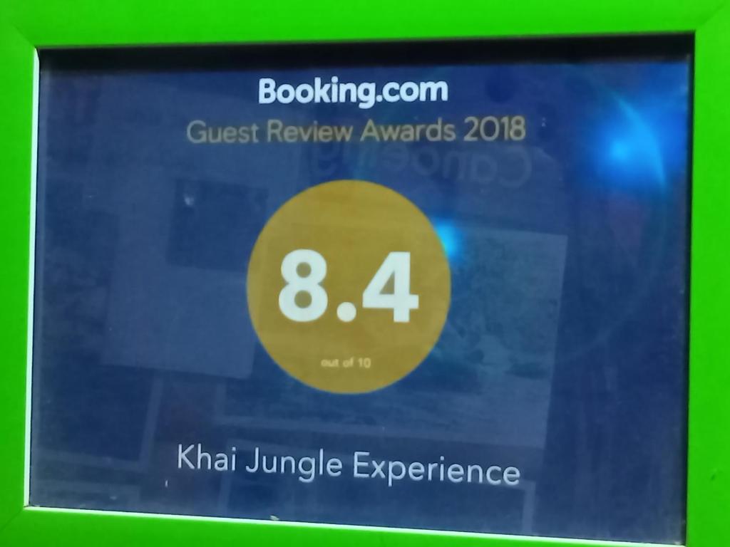 Certifikát, hodnocení, plakát nebo jiný dokument vystavený v ubytování Wassana Camp & Khai jungle experience