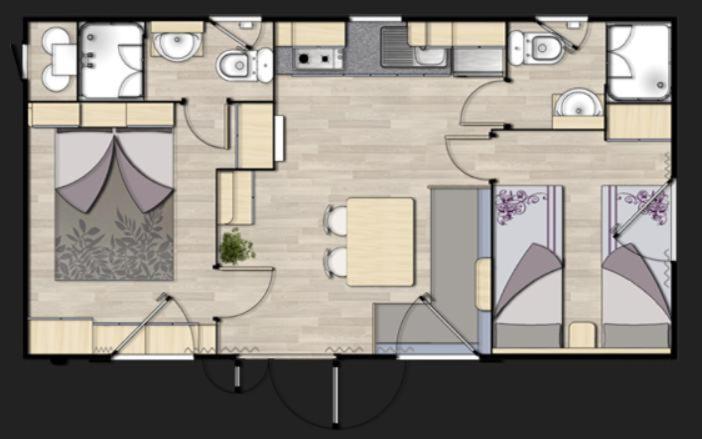 Půdorys ubytování Mobile home Pine Adria