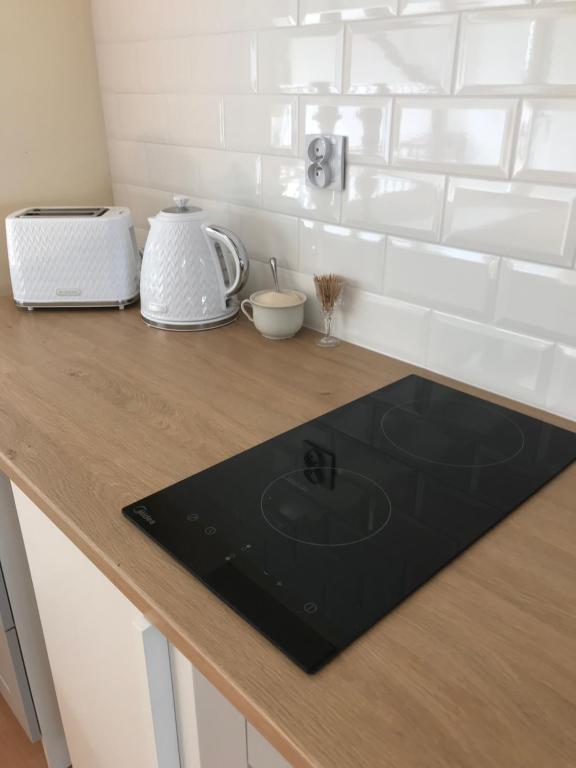 Kuchyň nebo kuchyňský kout v ubytování Willa Wicko - Międzyzdroje - apartamenty z aneksem - widok na Zalew Szczeciński