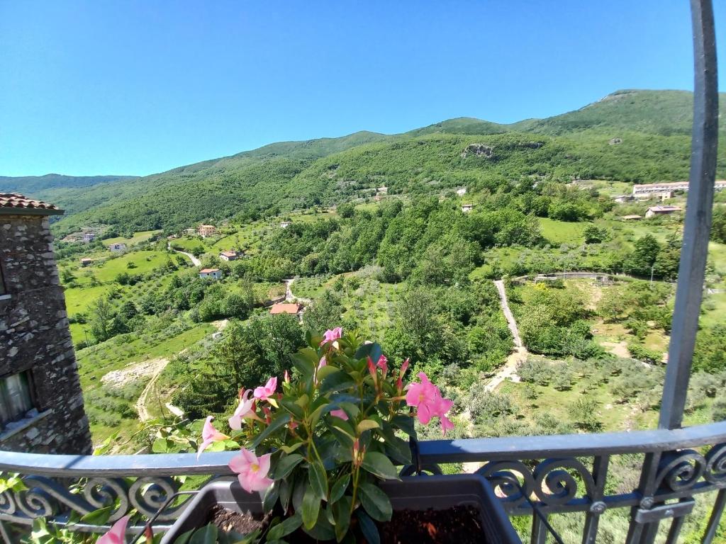 Výhľad na hory alebo výhľad na hory priamo z of the bed and breakfast