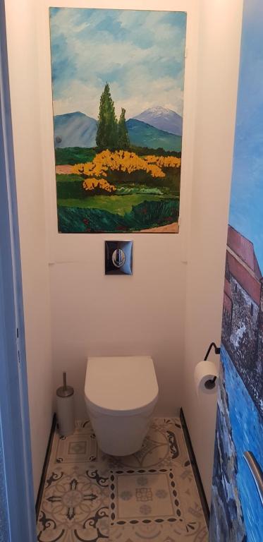 Koupelna v ubytování Appartement vue mer Port Vendres Collioure direct crique wifi