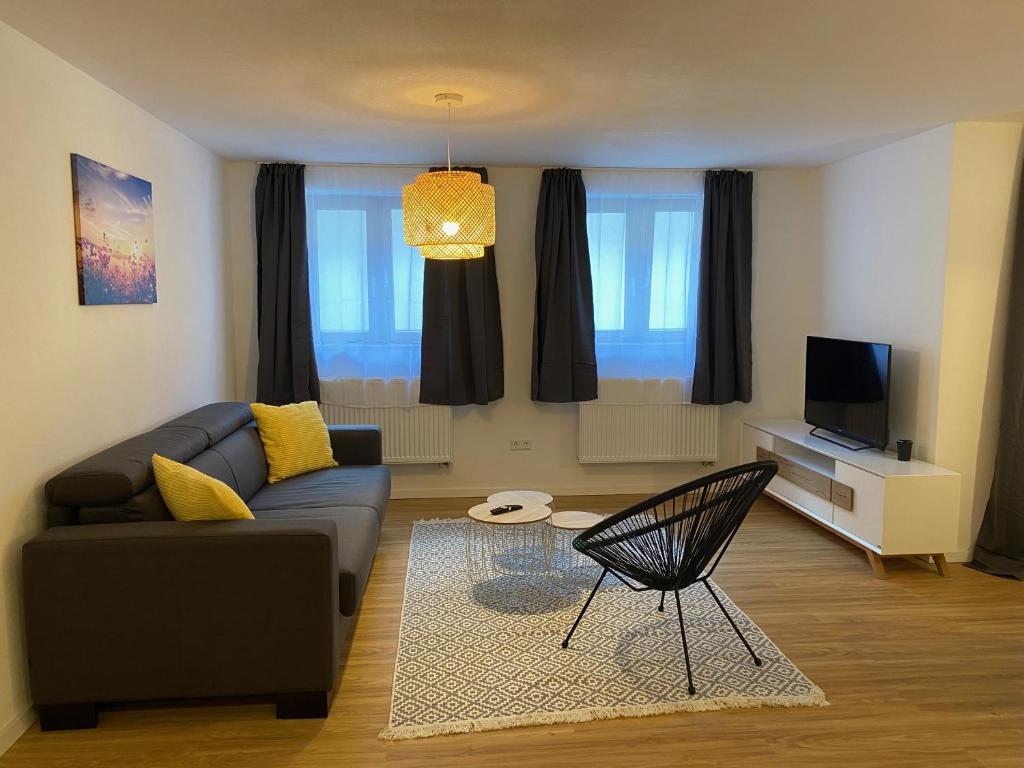 Zona d'estar a Ferien & Business Apartments Hohenfels