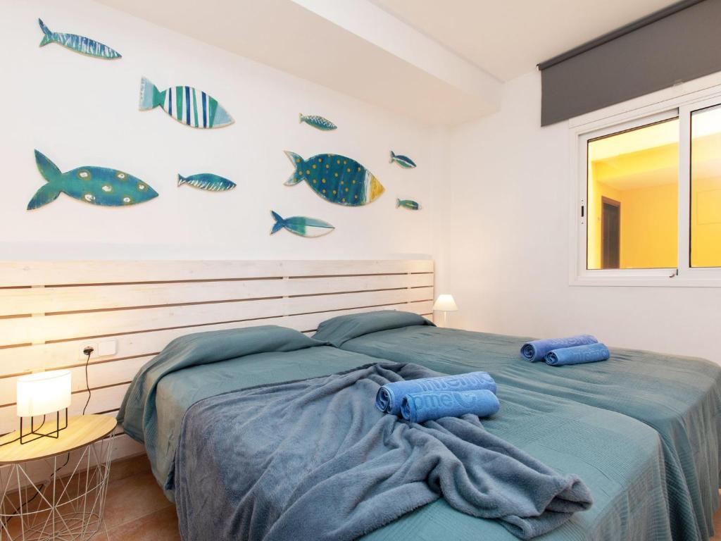 Postel nebo postele na pokoji v ubytování Apartment Port Pals B II by Interhome