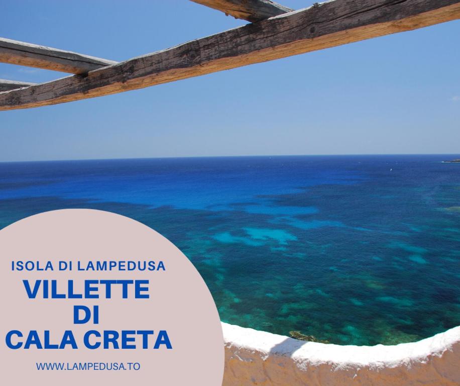 a view of the ocean from the balcony of a villa at Villette di Cala Creta in Lampedusa