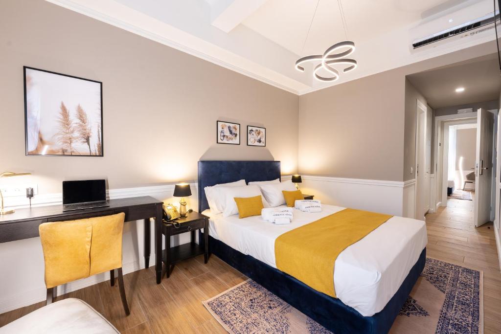 Postel nebo postele na pokoji v ubytování Pure Hotel by Athens Prime Hotels