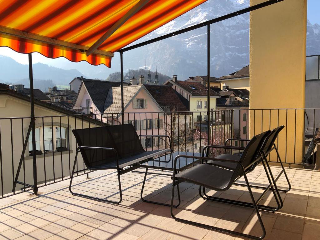 Balkón nebo terasa v ubytování Hotel Freihof