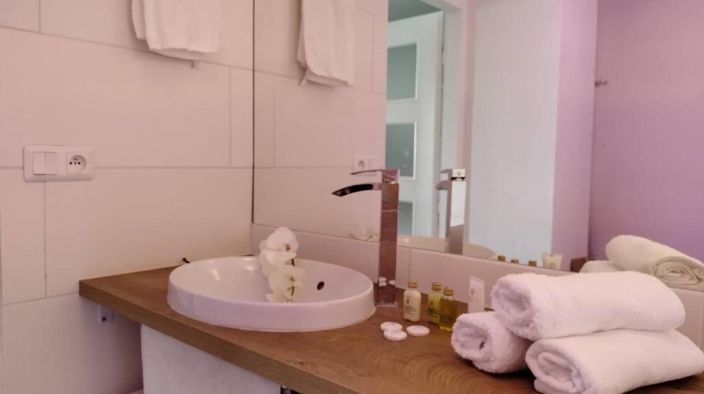 Koupelna v ubytování Apartmány Blatec