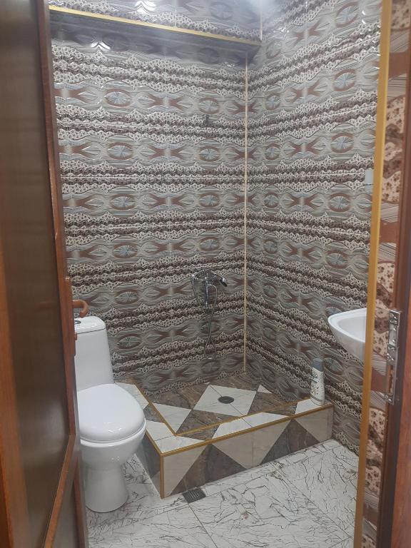 Koupelna v ubytování Hotel LU-MA