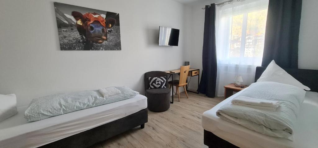 Postel nebo postele na pokoji v ubytování Apartment Traube - Stelvio