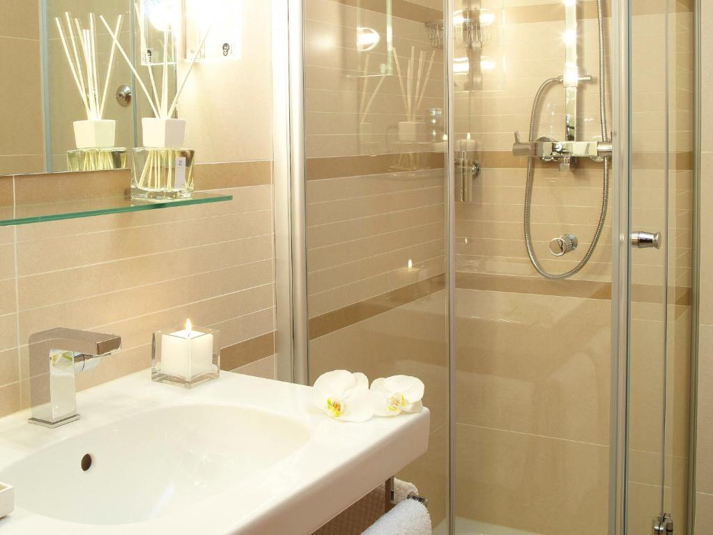 Koupelna v ubytování Hotel Heißenhof