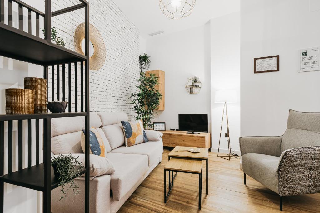 Posezení v ubytování Apartamento Macarena junto a la Basílica de la Macarena