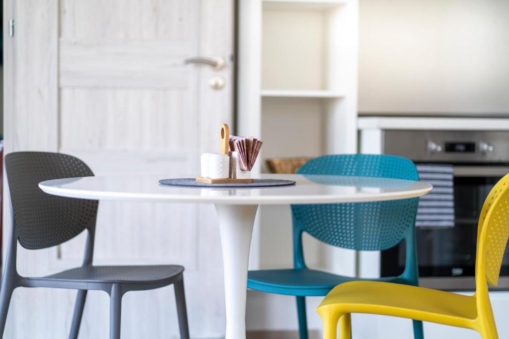 Kuchyň nebo kuchyňský kout v ubytování APARTMÁNY DRING