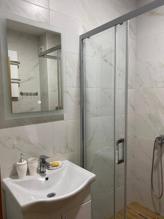 Koupelna v ubytování Apartman 13