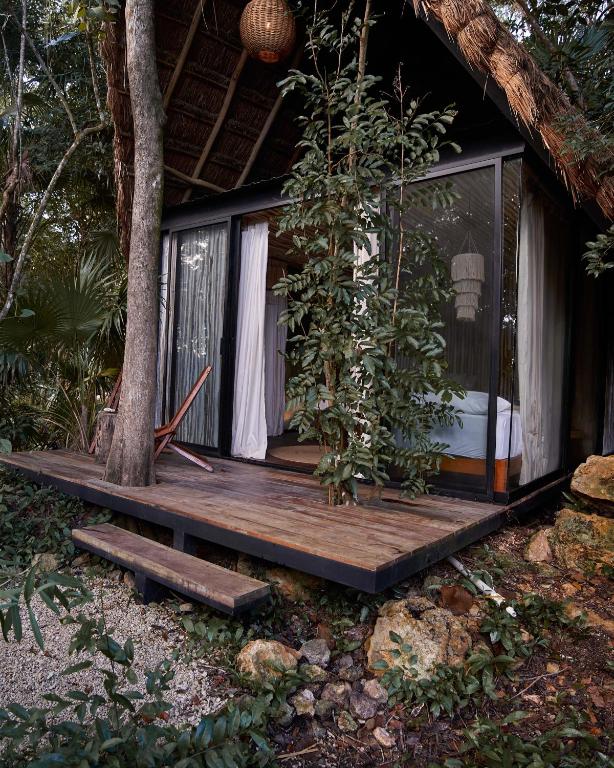 Zahrada ubytování Kapok Bacalar - Plant Based Hotel