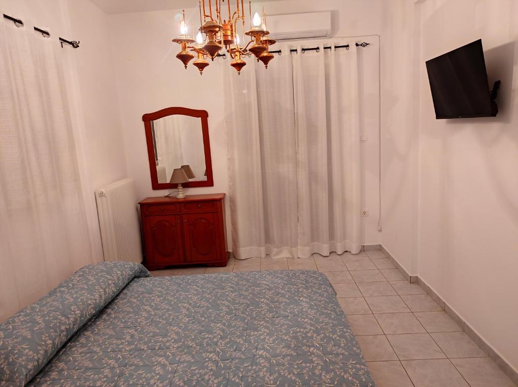 Postel nebo postele na pokoji v ubytování Emerald- 2 -Bedroom Apartment in Preveza