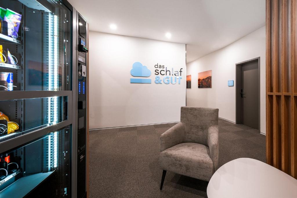 Istumisnurk majutusasutuses Das schlaf&GUT - Self Check-In
