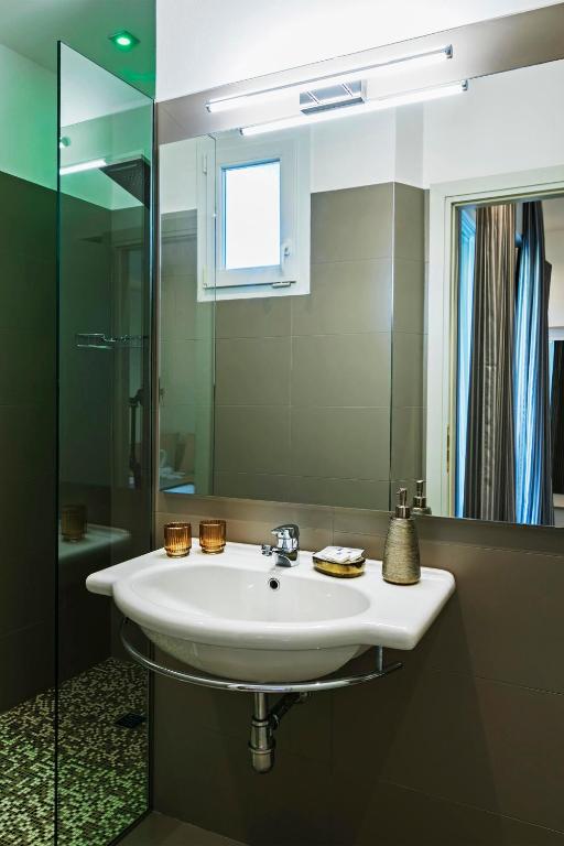 Koupelna v ubytování Hotel Des Bains