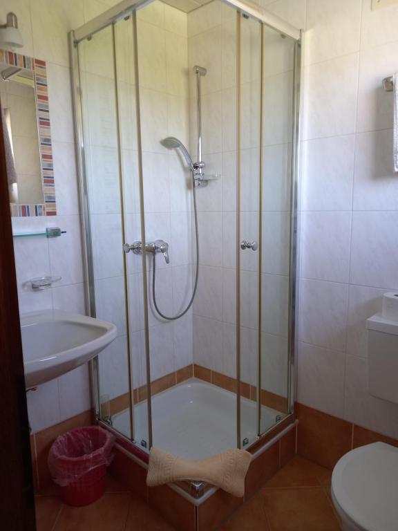 Koupelna v ubytování Landhaus Wieser