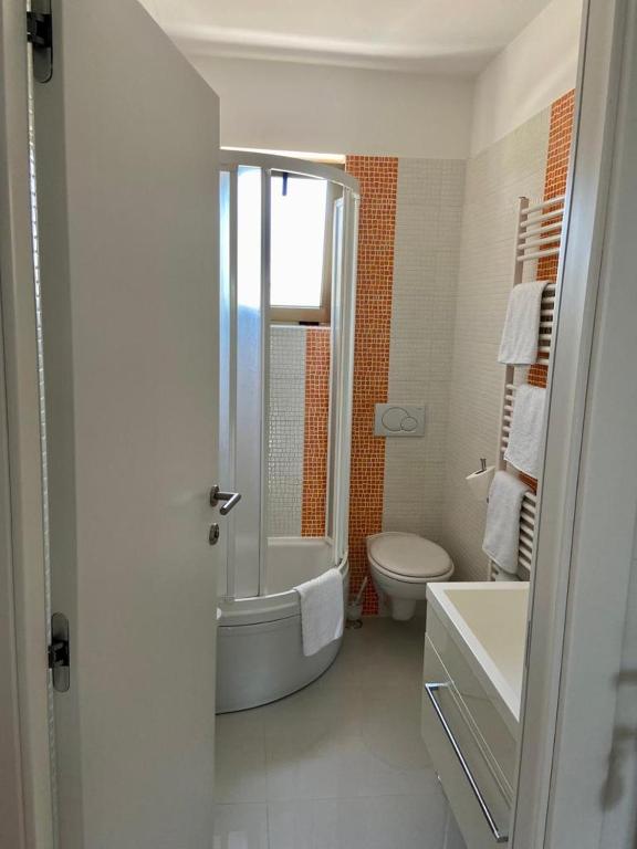 Koupelna v ubytování Portum rooms