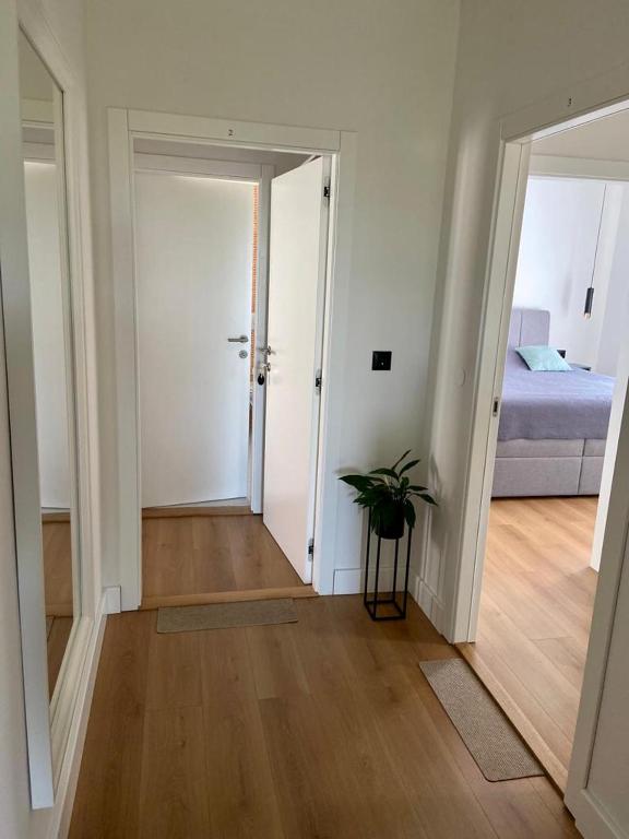 Postel nebo postele na pokoji v ubytování Portum rooms