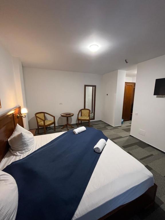 Letto o letti in una camera di Pensiunea View