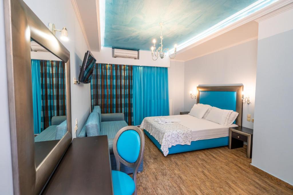 Voodi või voodid majutusasutuse Hotel Parga Princess toas