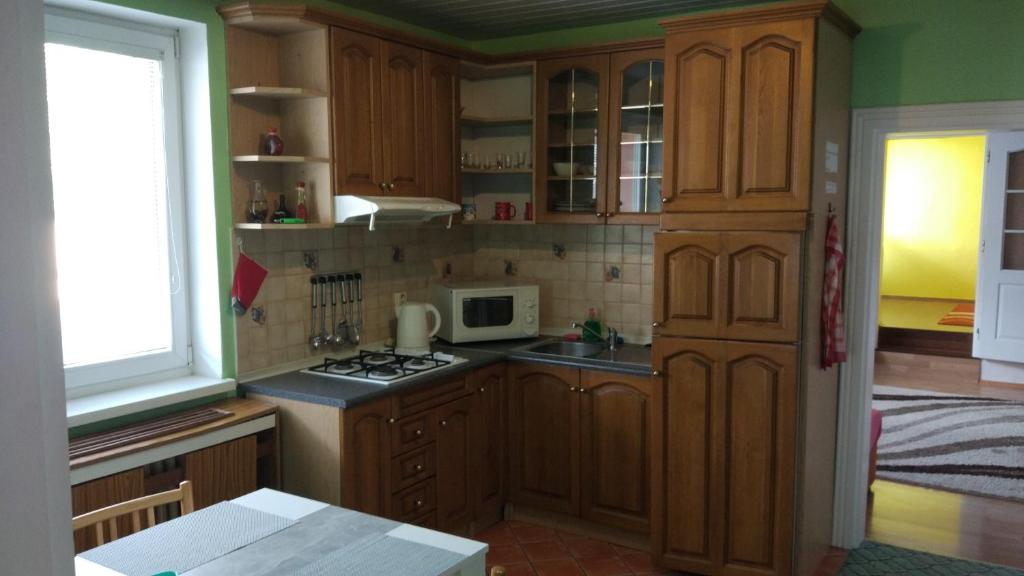 Kuchyň nebo kuchyňský kout v ubytování Apartmán Kristínka